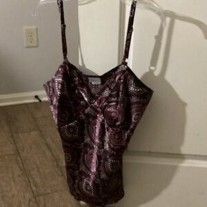 Fashion Bug Purple Paisley Camisole. Empire style.